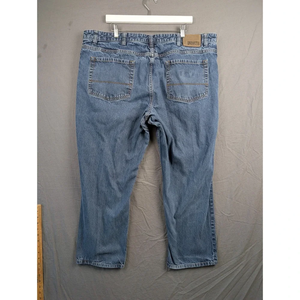 Duluth Trading Co Trim Fit Blue Denim Jeans 44x30 Mens Straight Leg‎